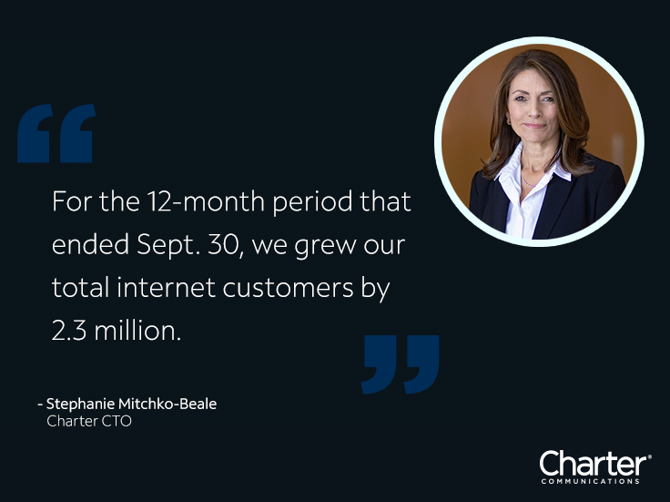 Quote and image of Charter CTO Stephanie Mitchko-Beale